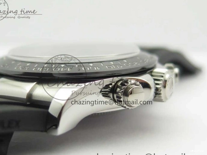 MiroTime 0119 Daytona 116519 Noob 1:1 Best Edition 904L SS Case Blue Dial on Black Rubber Strap SA4130 (Free Extra Strap) Compact 3290